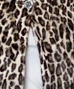 Emporio Armani Brown Animal Printed Fur Button Front Shrug S For Women -Emporio Armani sale luxury women emporio armani used clothes p463492 003