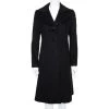 Emporio Armani Black Cashmere Button Front Coat S For Women