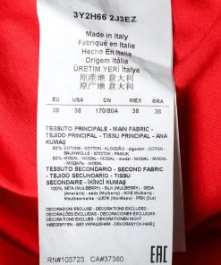 Emporio Armani Red Jersey Playful Elephant Print Silk Paneled Top S For Women -Emporio Armani sale luxury women emporio armani used clothes p468617 003