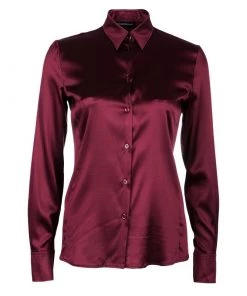 Emporio Armani Red Silk Blouse S For Women
