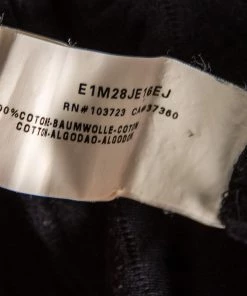 Emporio Armani Navy Blue Twisted Stripe Detail Cotton T-Shirt L For Women -Emporio Armani sale luxury women emporio armani used clothes p476623 001