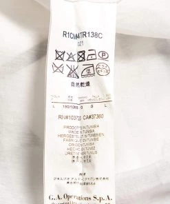 Emporio Armani White Cotton & Silk Striped Detail T-Shirt L For Women -Emporio Armani sale luxury women emporio armani used clothes p476879 001