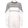 Emporio Armani White Cotton & Silk Striped Detail T-Shirt L For Women -Emporio Armani sale luxury women emporio armani used clothes p476879 009