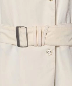 Emporio Armani Cream Double Breasted Belted Coat S For Women -Emporio Armani sale luxury women emporio armani used clothes p485983 002