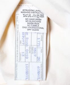 Emporio Armani Cream Double Breasted Belted Coat S For Women -Emporio Armani sale luxury women emporio armani used clothes p485983 006