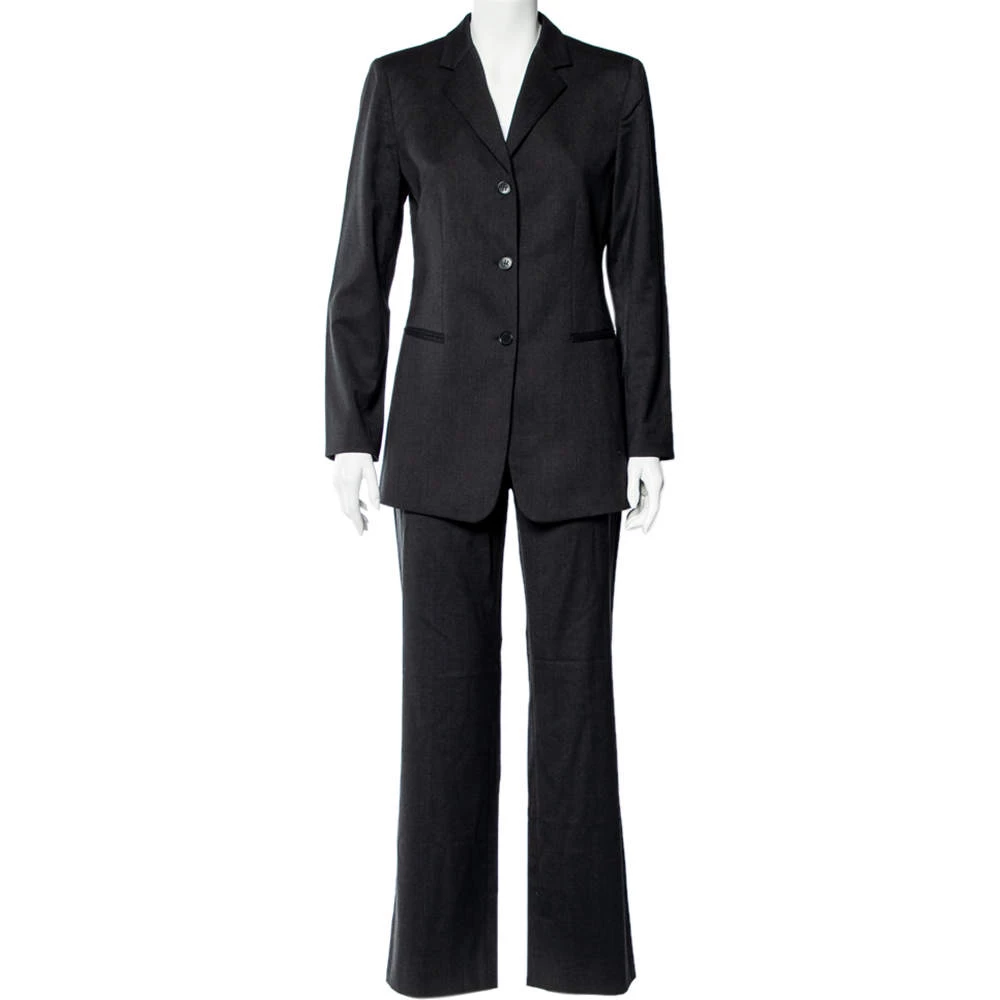 Emporio Armani Black Wool Tailored Suit M For Women 3 Emporio Armani Black Wool Tailored Suit M For Women