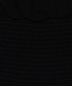 Emporio Armani Black Silk Smocked Sheer Top S For Women -Emporio Armani sale luxury women emporio armani used clothes p489211 003