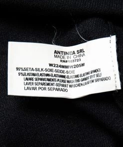 Emporio Armani Black Silk Knit Crystal Detail Long Sleeve Top M For Women -Emporio Armani sale luxury women emporio armani used clothes p489215 001