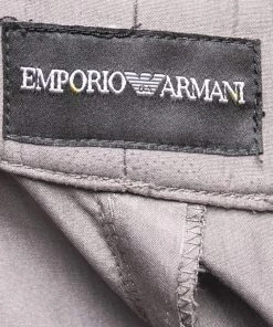 Emporio Armani Tricolored Cotton Pleated Detail Palazzo Pants S For Women -Emporio Armani sale luxury women emporio armani used clothes p498803 004