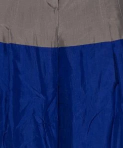 Emporio Armani Tricolored Cotton Pleated Detail Palazzo Pants S For Women -Emporio Armani sale luxury women emporio armani used clothes p498803 005