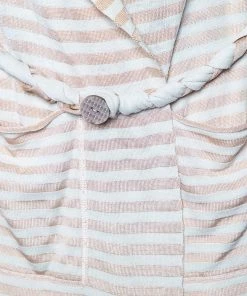Emporio Armani Beige Striped Knit Belted Cardigan S For Women -Emporio Armani sale luxury women emporio armani used clothes p500366 007