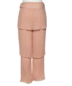 Emporio Armani Pink Plisse Layered Pants M For Women -Emporio Armani sale luxury women emporio armani used clothes p531554 001