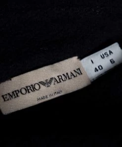 Emporio Armani Black Floral Printed Synthetic Single Buttoned Blazer & Skirt Set S For Women -Emporio Armani sale luxury women emporio armani used clothes p531625 004