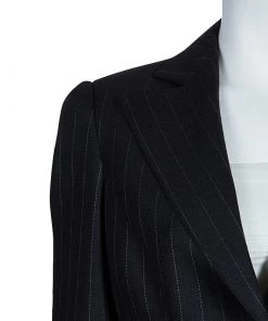 Emporio Armani Grey Striped Pant Suit S For Women -Emporio Armani sale luxury women emporio armani used clothes p53388 006