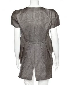 Emporio Armani Brown Synthetic Asymmetric Hem Blazer L For Women -Emporio Armani sale luxury women emporio armani used clothes p542388 001