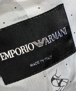 Emporio Armani Brown Synthetic Asymmetric Hem Blazer L For Women -Emporio Armani sale luxury women emporio armani used clothes p542388 007