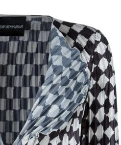 Emporio Armani Black And White Checked Blazer And Pants Set S/M For Women -Emporio Armani sale luxury women emporio armani used clothes p54410 005