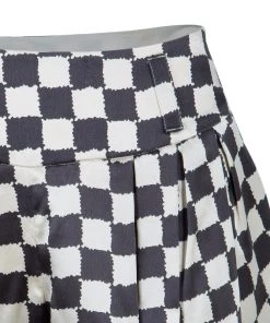 Emporio Armani Black And White Checked Blazer And Pants Set S/M For Women -Emporio Armani sale luxury women emporio armani used clothes p54410 010