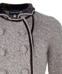 Emporio Armani Off-White Wool Button Down Jacket M For Women -Emporio Armani sale luxury women emporio armani used clothes p5461 004