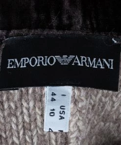Emporio Armani Off-White Wool Button Down Jacket M For Women -Emporio Armani sale luxury women emporio armani used clothes p5461 008
