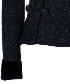 Emporio Armani Charcoal Wool Button Down Jacket S For Women -Emporio Armani sale luxury women emporio armani used clothes p5462 007