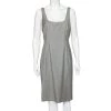 Emporio Armani Monochrome Houndstooth Printed Wool Short Dress L For Women