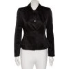 Emporio Armani Black Synthetic Button Front Jacket S For Women -Emporio Armani sale luxury women emporio armani used clothes p567875 002