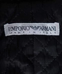 Emporio Armani Black Synthetic Button Front Jacket S For Women -Emporio Armani sale luxury women emporio armani used clothes p567875 006