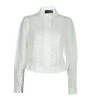 Emporio Armani White Laser Cut Jacket M For Women