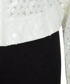 Emporio Armani White Laser Cut Jacket M For Women -Emporio Armani sale luxury women emporio armani used clothes p57477 006