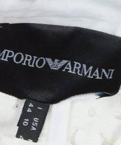 Emporio Armani White Laser Cut Jacket M For Women -Emporio Armani sale luxury women emporio armani used clothes p57477 009