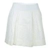 Emporio Armani Off-White Floral Laser Cut Overlay Gathered Skirt L For Women