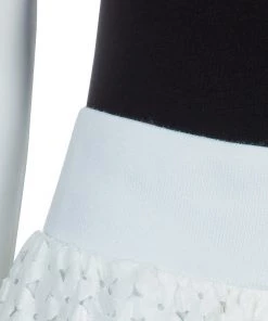 Emporio Armani Off-White Floral Laser Cut Overlay Gathered Skirt L For Women -Emporio Armani sale luxury women emporio armani used clothes p57667 0005