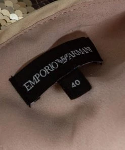 Emporio Armani Gold Sequin Embellished Mini Dress S For Women -Emporio Armani sale luxury women emporio armani used clothes p578590 006