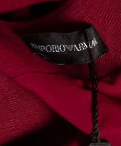 Emporio Armani Pink Knit Jacket Detailed Cap Sleeve Dress M For Women -Emporio Armani sale luxury women emporio armani used clothes p580318 004