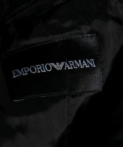 Emporio Armani Black Jacquard Single Breasted Blazer M For Women -Emporio Armani sale luxury women emporio armani used clothes p588933 006