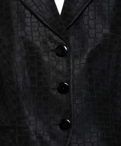 Emporio Armani Black Jacquard Single Breasted Blazer M For Women -Emporio Armani sale luxury women emporio armani used clothes p588933 007