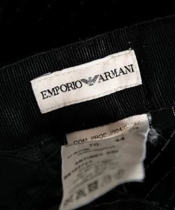 Emporio Armani Black Pinstriped Crepe Front Tie Detail Single Breasted Suit M For Women -Emporio Armani sale luxury women emporio armani used clothes p588938 004