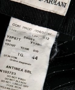 Emporio Armani Black Pinstriped Crepe Front Tie Detail Single Breasted Suit M For Women -Emporio Armani sale luxury women emporio armani used clothes p588938 005