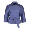 Emporio Armani Lilac Double Breasted Belted Jacket S For Women