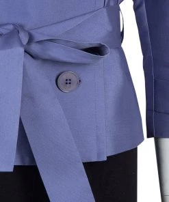 Emporio Armani Lilac Double Breasted Belted Jacket S For Women -Emporio Armani sale luxury women emporio armani used clothes p59094 006