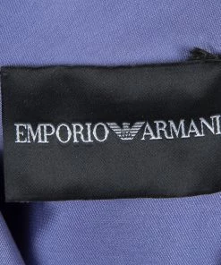 Emporio Armani Lilac Double Breasted Belted Jacket S For Women -Emporio Armani sale luxury women emporio armani used clothes p59094 009