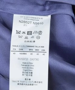 Emporio Armani Lilac Double Breasted Belted Jacket S For Women -Emporio Armani sale luxury women emporio armani used clothes p59094 010