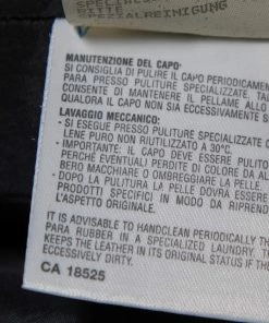 Emporio Armani Vintage Black Leather Knee Length Skirt M For Women -Emporio Armani sale luxury women emporio armani used clothes p592865 008