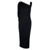 Emporio Armani Black Knit Asymmetric Dress M For Women -Emporio Armani sale luxury women emporio armani used clothes p59466 001