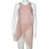 Emporio Armani Pink Taffeta Sheer Sleeveless Top M For Women