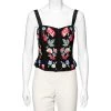 Emporio Armani Black Floral Sequin Embroidered Crepe Corset S For Women -Emporio Armani sale luxury women emporio armani used clothes p597852 003
