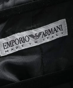 Emporio Armani Black Crepe Button Front Blazer S For Women -Emporio Armani sale luxury women emporio armani used clothes p597953 005