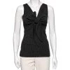 Emporio Armani Grey Wool Knot Detailed Front Sleeveless Top S For Women