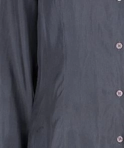 Emporio Armani Grey Silk Collared Shirt M For Women 16 Emporio Armani Grey Silk Collared Shirt M For Women -Emporio Armani sale luxury women emporio armani used clothes p6058 0005